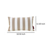 Naed Rectangular Outdoor Throw Pillow Set of 2 Brown and White Stripes By Casagear Home BM321290