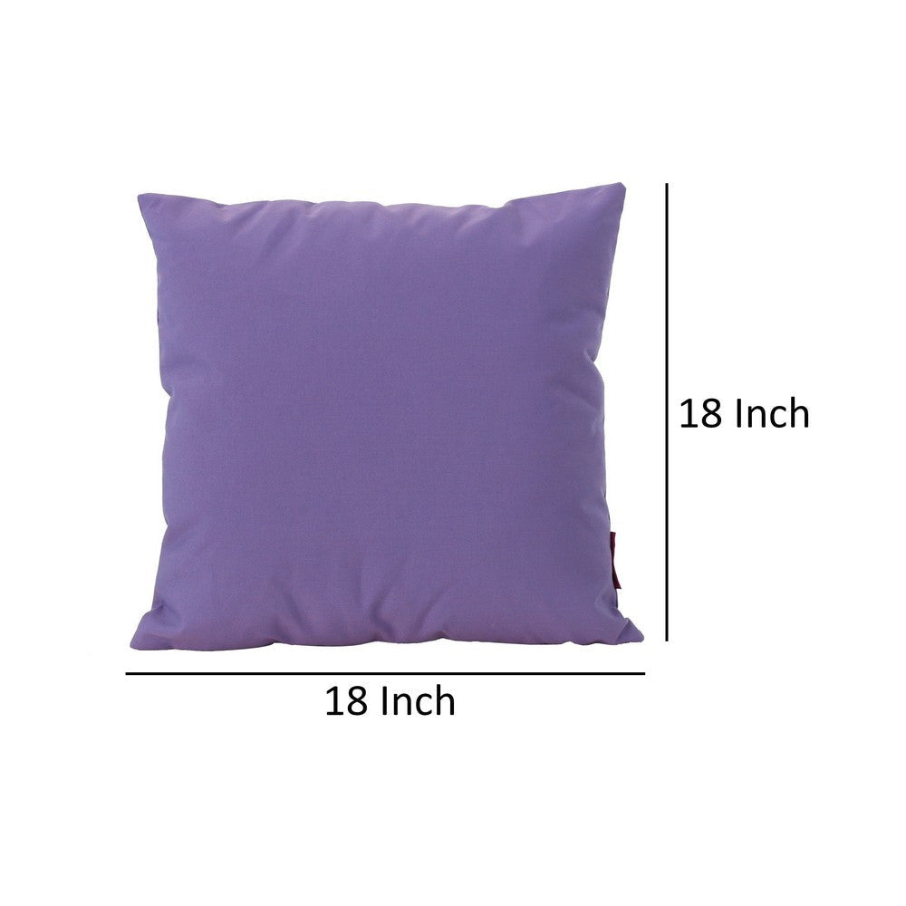 Naed Square Outdoor Throw Pillow Set of 2 18 Inch Purple Water Resistant By Casagear Home BM321292