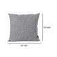 Naed Square Outdoor Throw Pillow Set of 2 18 Inch Gray Water Resistant By Casagear Home BM321293