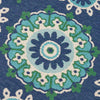 Dian Area Rug 5 x 7 Power Loom Navy Blue Floral Details Indoor Outdoor By Casagear Home BM321311