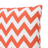 Isol Square Outdoor Throw Pillow Set of 2 Chevron Pattern White Orange By Casagear Home BM321314