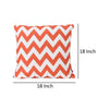 Isol Square Outdoor Throw Pillow Set of 2 Chevron Pattern White Orange By Casagear Home BM321314