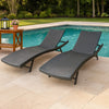 Stela Outdoor Lounge Chaise, Gray Rattan Wicker, Adjustable, 79 Inch By Casagear Home