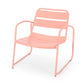 Gigi Outdoor Accent Chair Set of 2 Powder Coated Iron in Peach Finish By Casagear Home BM321325