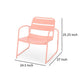 Gigi Outdoor Accent Chair Set of 2 Powder Coated Iron in Peach Finish By Casagear Home BM321325