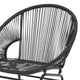 Sanu Outdoor Accent Chair Set of 2 PE Rattan Black Iron Round Backrests By Casagear Home BM321334