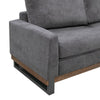 Dome Loveseat 2 Accent Pillows 63 Inch Solid Pine Wood Gray Polyester By Casagear Home