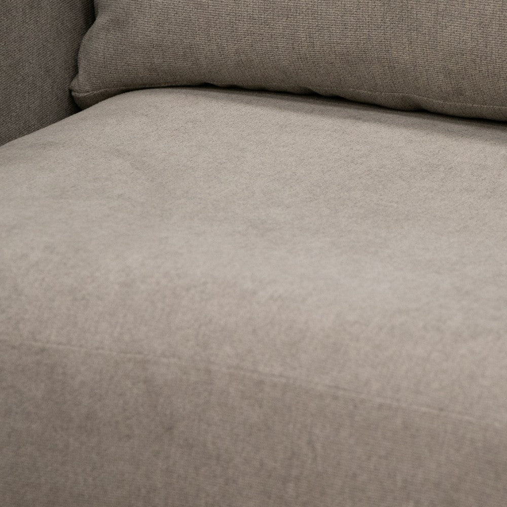 Dome Loveseat 2 Accent Pillows 63 Inch Solid Wood Almond Gray Polyester By Casagear Home