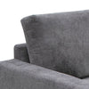 Dome Sofa with 2 Accent Pillows 86 Inch Solid Pine Wood Gray Polyester By Casagear Home