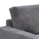Dome Sofa with 2 Accent Pillows 86 Inch Solid Pine Wood Gray Polyester By Casagear Home