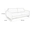 Dome Sofa with 2 Accent Pillows 86 Inch Solid Pine Wood Beige Polyester By Casagear Home