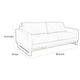 Dome Sofa with 2 Accent Pillows 86 Inch Solid Pine Wood Beige Polyester By Casagear Home
