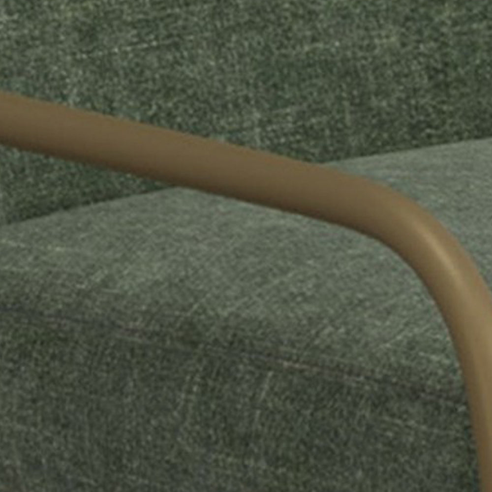 Suze Counter Height Chair Arch Back Gold Iron Olive Green Polyester By Casagear Home BM321484