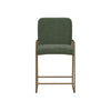 Suze Counter Height Chair Arch Back Gold Iron Olive Green Polyester By Casagear Home BM321484
