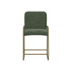 Suze Counter Height Chair Arch Back Gold Iron Olive Green Polyester By Casagear Home BM321484