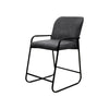 Suze Counter Height Chair Arched Back Black Iron Dark Gray Polyester By Casagear Home BM321485