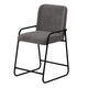 Suze Counter Height Chair Arched Back Black Iron Dark Gray Polyester By Casagear Home BM321485