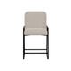 Suze Counter Height Chair Arched Back Black Iron Light Beige Polyester By Casagear Home BM321486