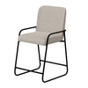 Suze Counter Height Chair Arched Back Black Iron Light Beige Polyester By Casagear Home BM321486