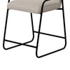 Suze Counter Height Chair Arched Back Black Iron Light Beige Polyester By Casagear Home BM321486