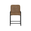 Suze Counter Height Chair Arched Back Black Cognac Brown Faux Leather By Casagear Home BM321487
