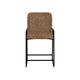 Suze Counter Height Chair Arched Back Black Cognac Brown Faux Leather By Casagear Home BM321487