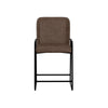 Suze Counter Height Chair Black Iron Hickory Brown Performance Fabric By Casagear Home BM321489