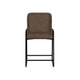 Suze Counter Height Chair Black Iron Hickory Brown Performance Fabric By Casagear Home BM321489
