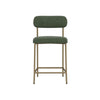 Iffa Counter Height Chair Open Back Gold Iron Olive Green Polyester By Casagear Home BM321496