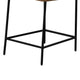 Iffa Counter Height Chair Open Back Black Iron Cognac Brown Faux Leather By Casagear Home BM321497