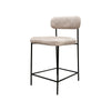 Iffa Counter Height Chair Open Black Iron Snow Gray Performance Fabric By Casagear Home BM321498