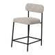 Iffa Counter Height Chair Open Black Iron Snow Gray Performance Fabric By Casagear Home BM321498