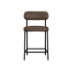 Iffa Counter Height Chair Black Iron Hickory Brown Performance Fabric By Casagear Home BM321500