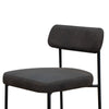 Iffa Barstool Chair Open Back Black Iron and Rich Anti Stain Polyester By Casagear Home BM321504