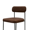 Iffa Barstool Chair Black Iron Frame Hickory Brown Performance Fabric By Casagear Home BM321505