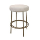 Tomy Counter Height Stool Blacksmith Gold Metal Frame Beige Polyester By Casagear Home BM321506