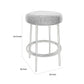 Tomy Counter Height Stool Blacksmith Gold Metal Frame Beige Polyester By Casagear Home BM321506