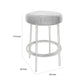 Tomy Barstool Round Seat Blacksmith Gold Metal Frame Beige Polyester By Casagear Home BM321508