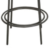 Tomy Bar Height Stool Blacksmith Metal Frame Smooth Rich Black Polyester By Casagear Home BM321509