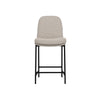 Reeve Counter Height Chair Black Iron Water-Resistant Beige Polyester By Casagear Home BM321510