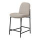 Reeve Counter Height Chair Black Iron Water-Resistant Beige Polyester By Casagear Home BM321510