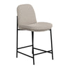 Reeve Counter Height Chair Black Iron Water-Resistant Beige Polyester By Casagear Home BM321510