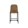Reeve Counter Height Chair Water-Resistant Cognac Brown Faux Leather By Casagear Home BM321511