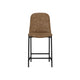 Reeve Counter Height Chair Water-Resistant Cognac Brown Faux Leather By Casagear Home BM321511