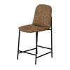 Reeve Counter Height Chair Water-Resistant Cognac Brown Faux Leather By Casagear Home BM321511