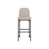 Revee Barstool Chair Black Iron Frame Water-Resistant Beige Polyester By Casagear Home BM321512