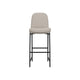 Revee Barstool Chair Black Iron Frame Water-Resistant Beige Polyester By Casagear Home BM321512