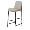 Revee Barstool Chair Black Iron Frame Water-Resistant Beige Polyester By Casagear Home BM321512