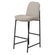 Revee Barstool Chair Black Iron Frame Water-Resistant Beige Polyester By Casagear Home BM321512