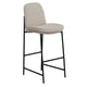 Revee Barstool Chair Black Iron Frame Water-Resistant Beige Polyester By Casagear Home BM321512